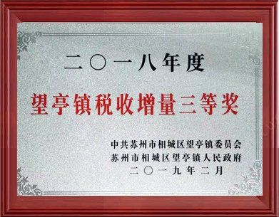 Third Prize for Tax Increment in Wangting Town